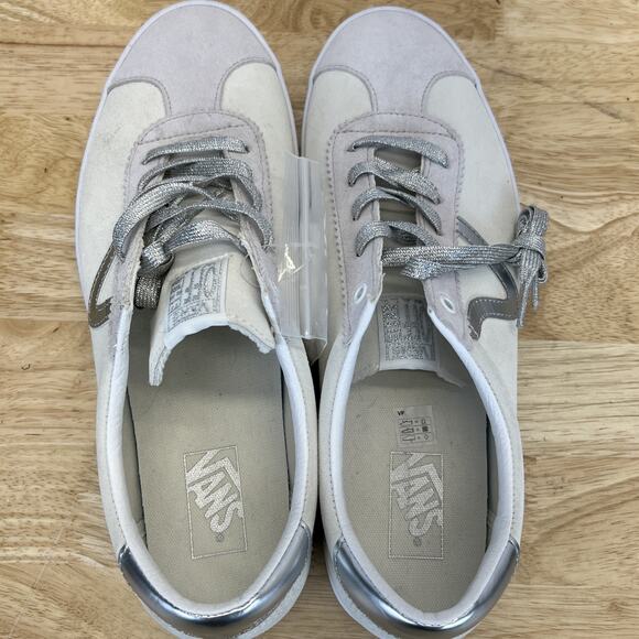 Vans Sport Low Mens Sz 11 High Shine Blanc De Blanc Suede Skater Sneakers Shoes main image 13